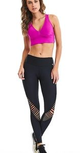 NWT Cajubrasil Brazilian Laser Cut Leggings M